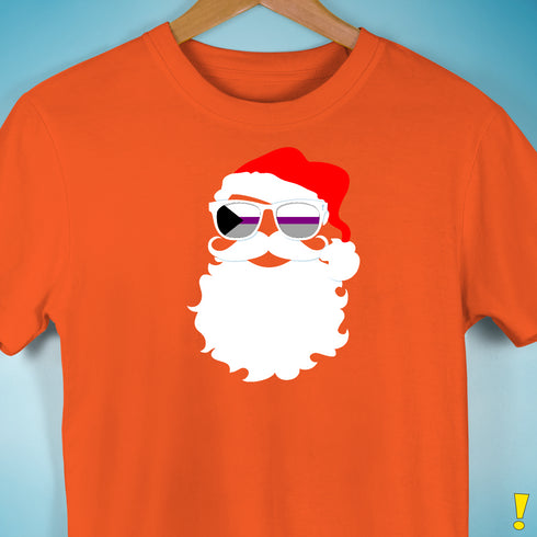 Santa’s Demisexual Pride Flag Shades Premium Unisex T-Shirt - Orange